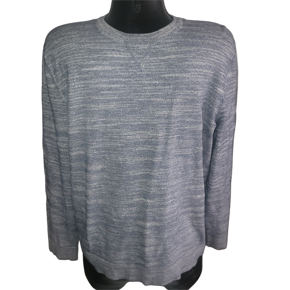 Hudson North Men's Heathered Blue Crewneck Sweatshirt Size M